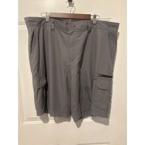 NWT Burnside Men's Summer Cargo Quick Dry Nylon Casual Shorts Size 40‎ Gray